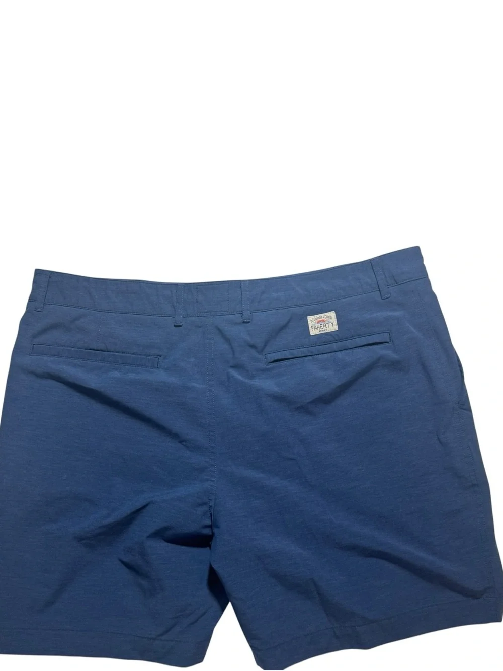 Faherty All Day Shorts Blue Size 38 Performance Stretch Hybrid Shorts